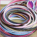 Braided nylon waxed cord 4.0mm round waxed cord mix color wax cord